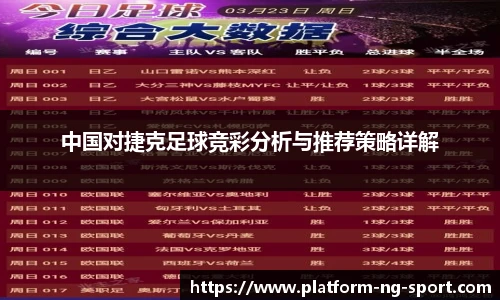 中国对捷克足球竞彩分析与推荐策略详解